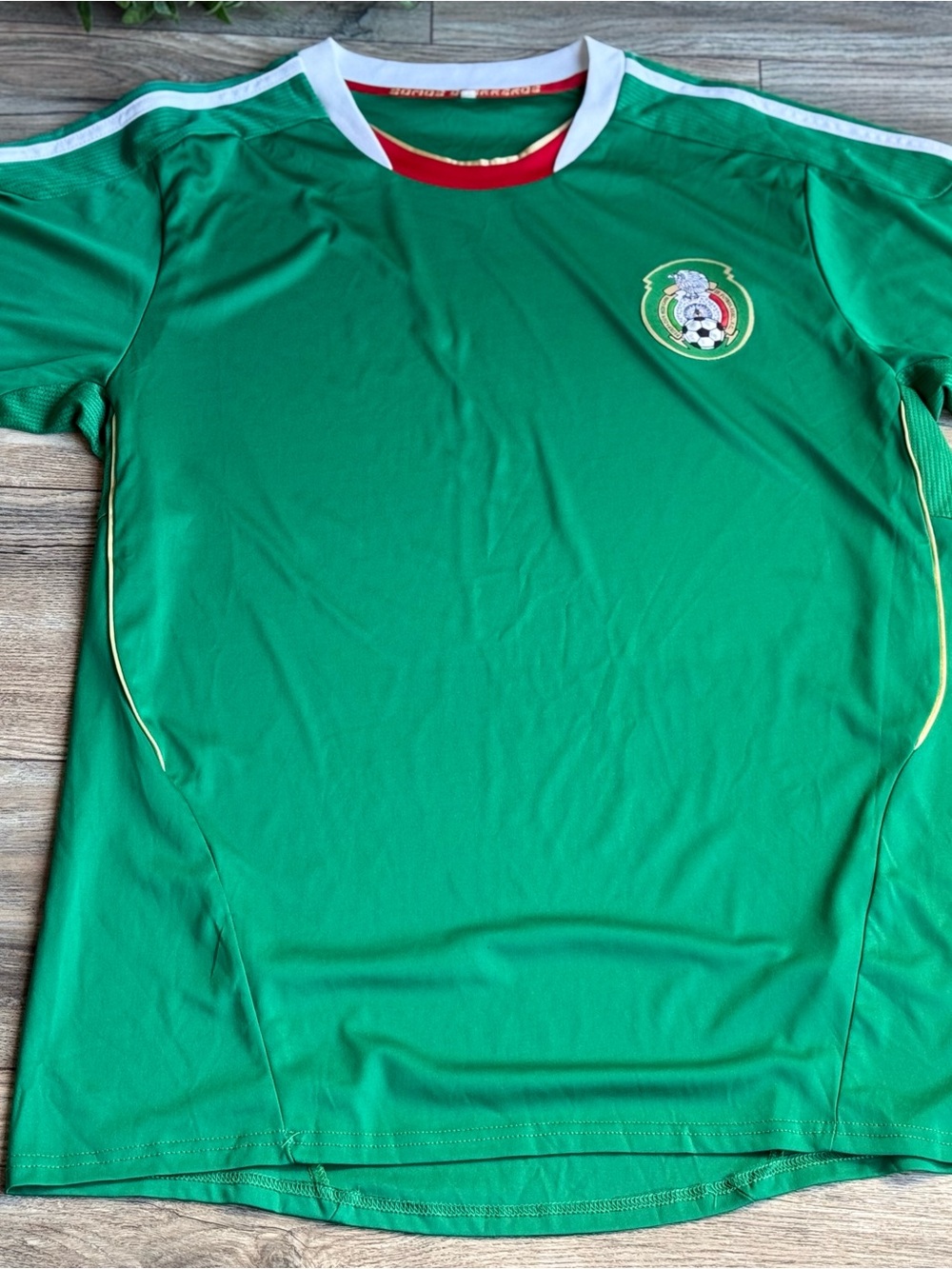 Men's Green Soccer Jersey with Embroidered Crest